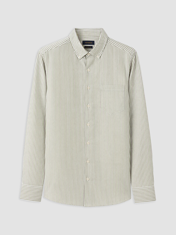 SOUTHBLUE Regular Fit Çizgili Oxford Erkek Gömlek