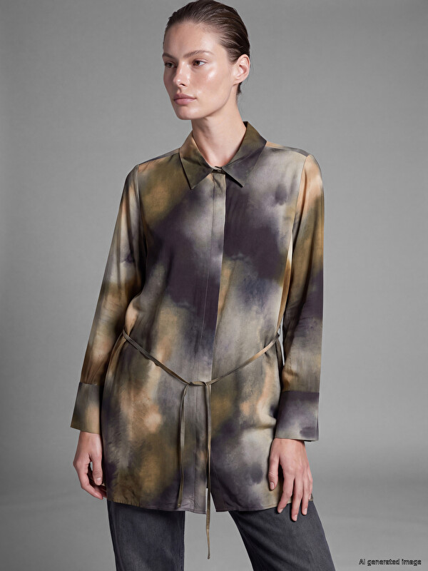 LCW STUDIO Tie-dye Patterned Women's Shirt Tunic