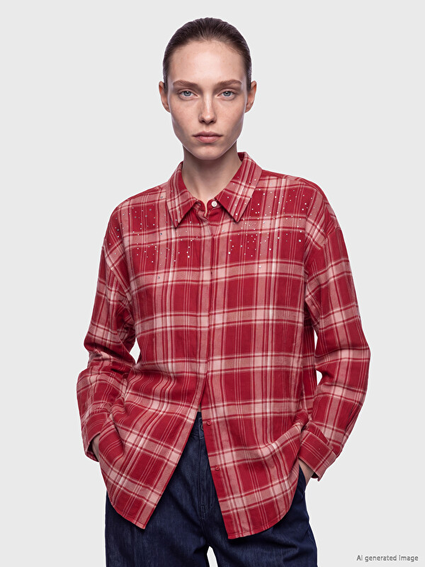 LCW Comfort Plaid Women's Lumberjack Shirt