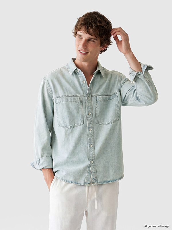 LCW ECO Locker sitzendes Herren-Jeanshemd