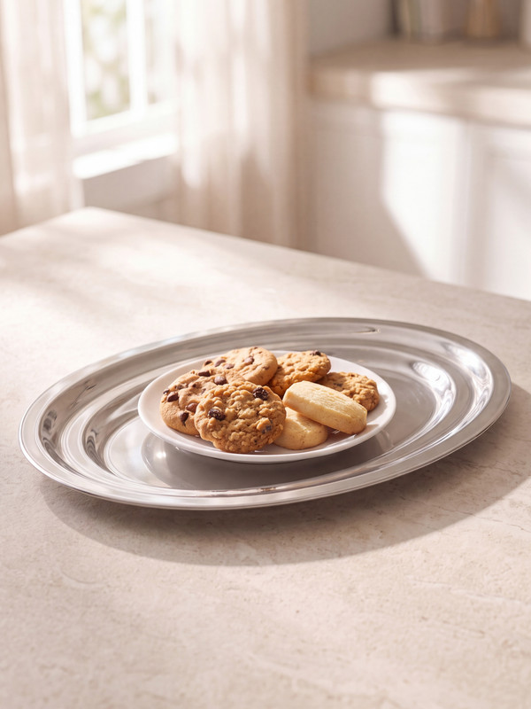LCW HOME Metal Oval Tray
