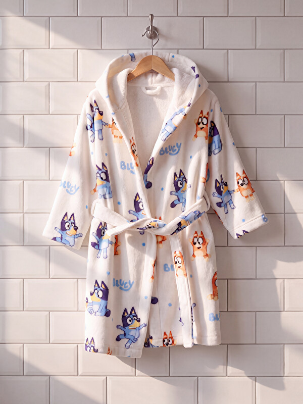 LCW HOME Bluey Printed Cotton Kids Bathrobe