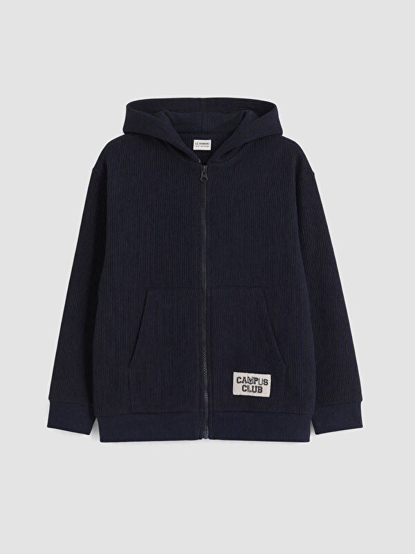 LC WAIKIKI Kapüşonlu Erkek Çocuk Fermuarlı Sweatshirt