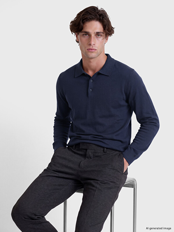 LCW Vision Polo Collar Men's Knitwear Sweater