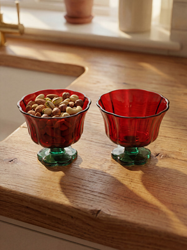 LC WAIKIKI Sliced Glass Bowl 2 Pack