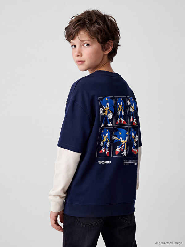LCW Kids Sonic Printed Boys' T-Shirt