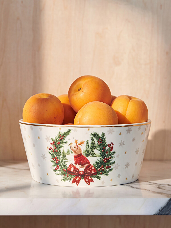 LCW HOME Christmas Themed Porcelain Bowl