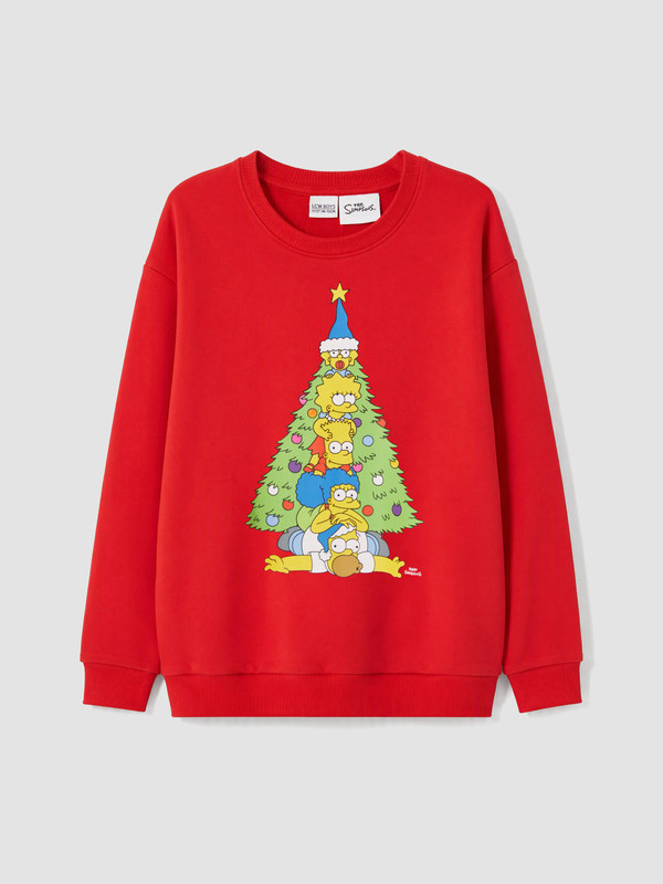 LCW Kids Yeni Yıl Temalı The Simpsons Erkek Çocuk Sweatshirt
