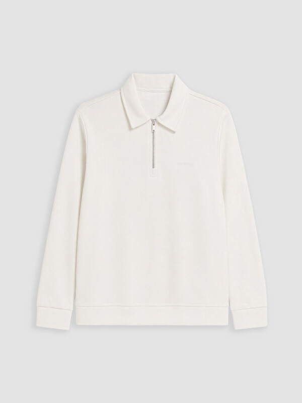 SOUTHBLUE Shirt Collar Embroidered Men's Sweatshirt
