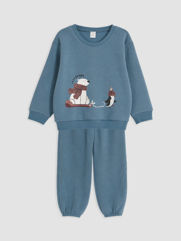 LCW baby Baby Boy Indigo Tracksuit Set