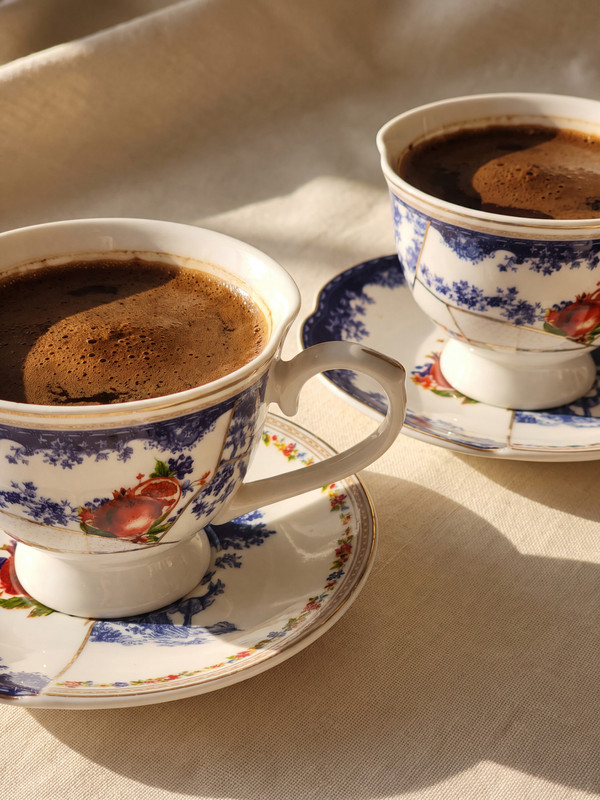 LCW HOME 2 Person Patterned Coffee Cup Set