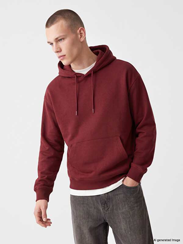 XSIDE Uzun Kollu Erkek Kalın Hoodie