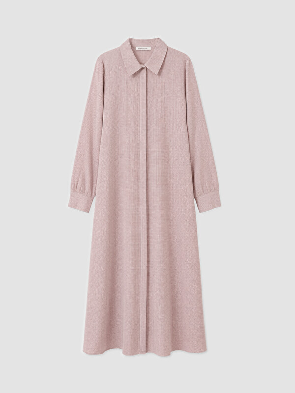 LCW EVERYDAY Woman Pink Shirt Dress
