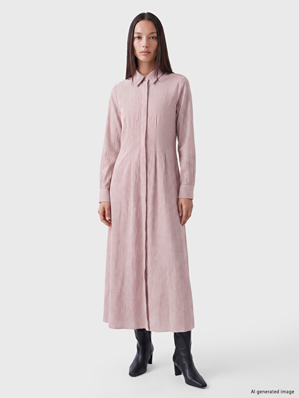 LCW EVERYDAY Ekose Poplin Gömlek Elbise