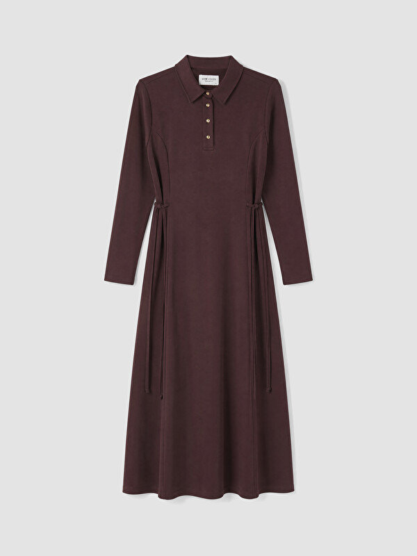 LCW EVERYDAY Polo Yaka Belden Oturtmalı Elbise