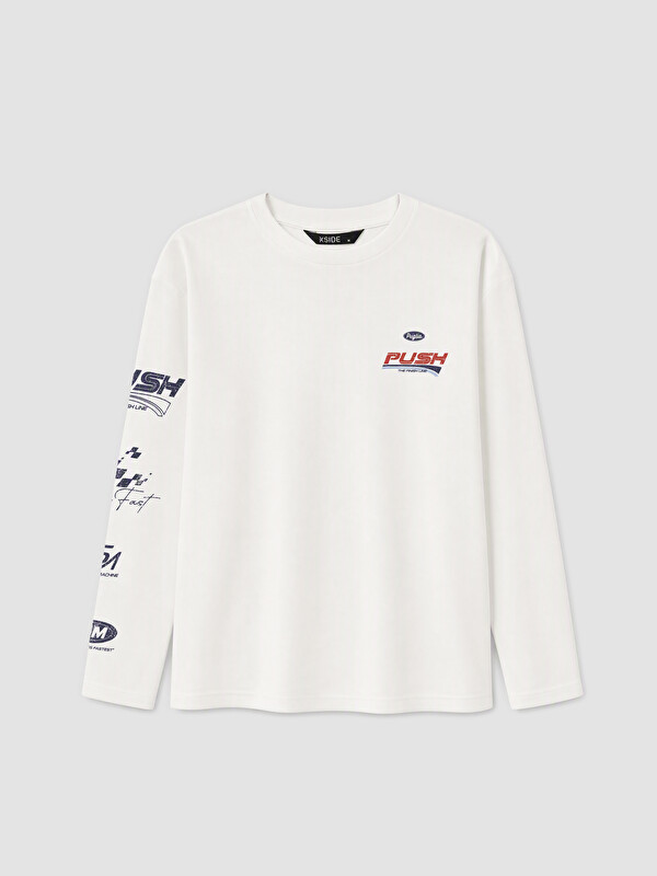 XSIDE Mashkull E Bardhe Sweatshirt