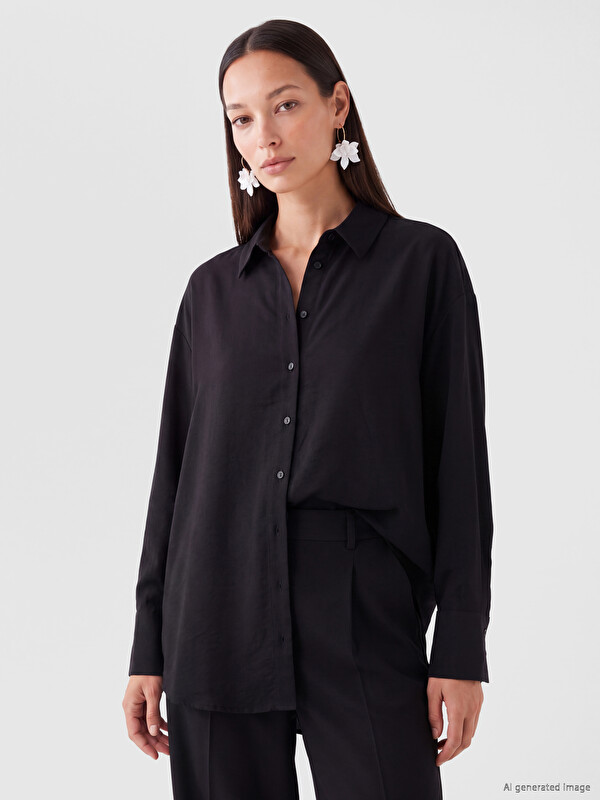 LCW EVERYDAY Dokulu Oversize Kadın Gömlek