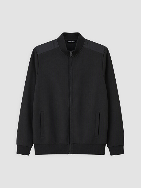 LCWAIKIKI Classic Dik Yaka Erkek Fermuarlı Sweatshirt