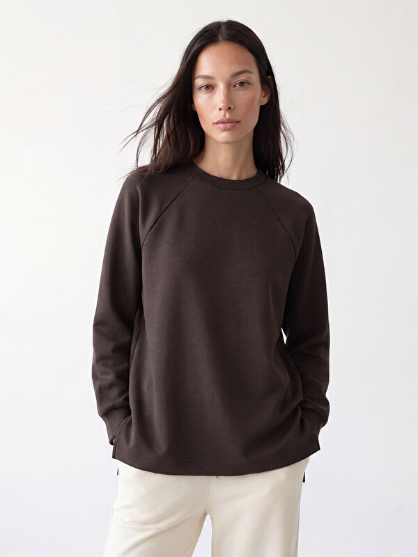 LC WAIKIKI Soft Touch Oversize Kadın Sweatshirt Tunik