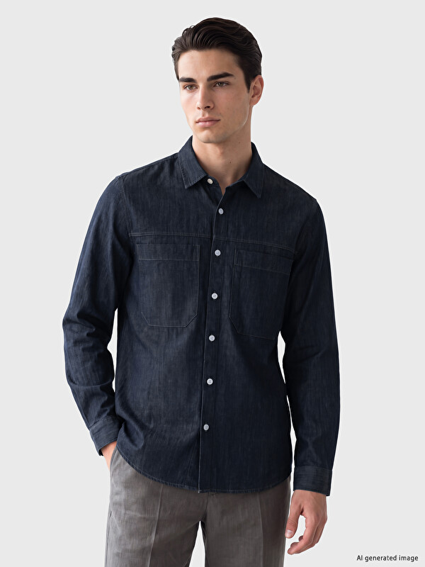 LCW ECO Regular Fit Erkek Jean Gömlek
