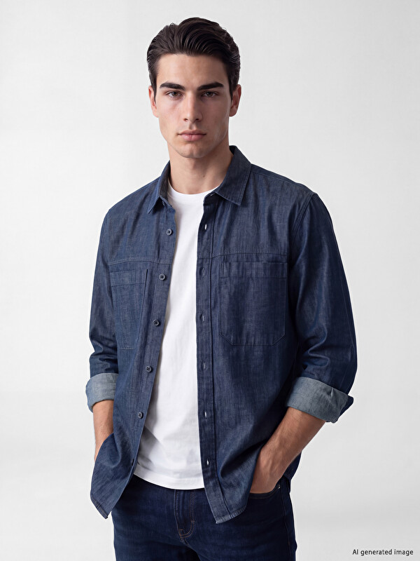 LC WAIKIKI Relax Fit Erkek Jean Gömlek