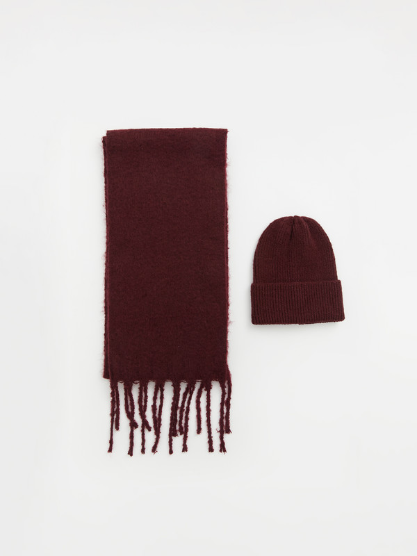 LCW ACCESSORIES Women's Knitwear Scarf and Beanie Set