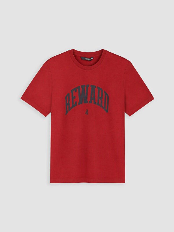 XSIDE T-shirt e stampuar me jakë të rrumbullakët për burra