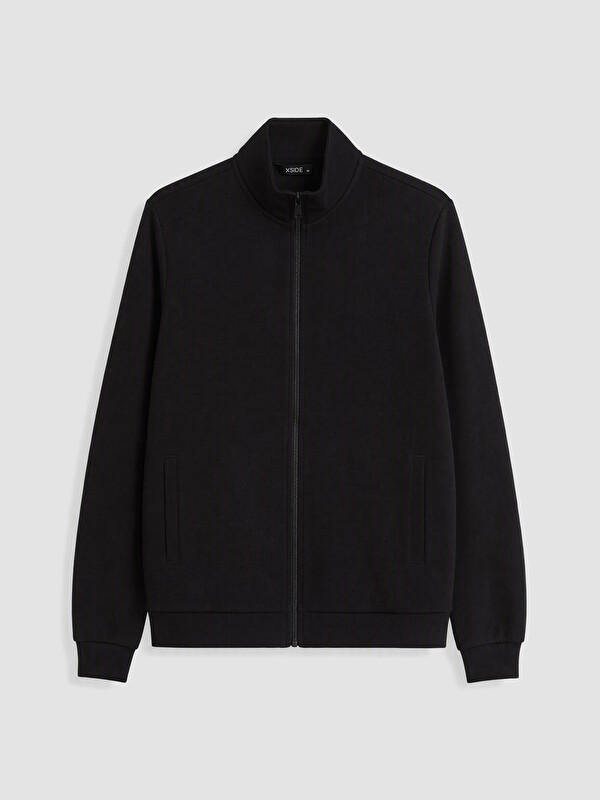 XSIDE Dik Yaka Erkek Fermuarlı Sweatshirt