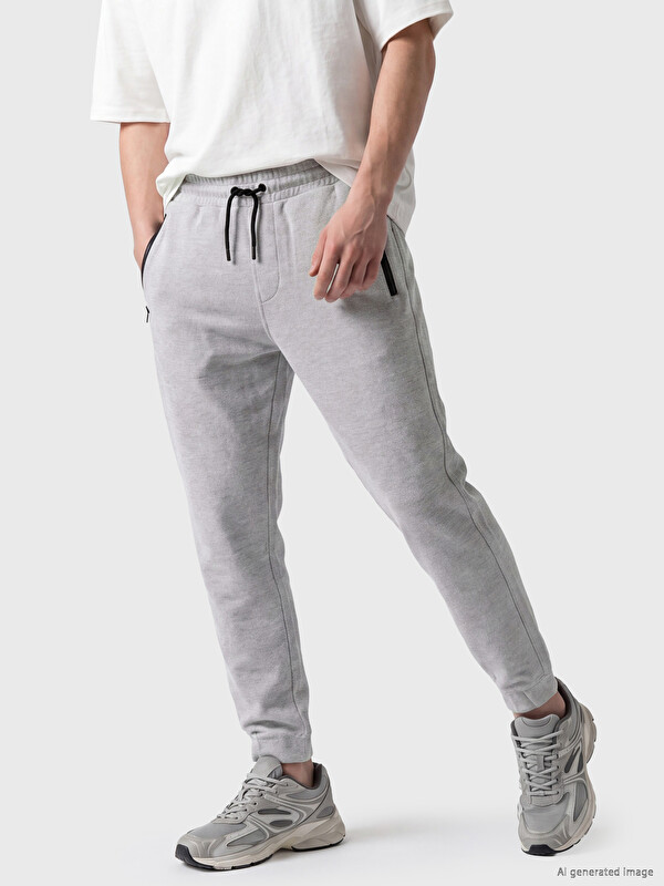 XSIDE Mashkull Gri Pantallona sportive jogger