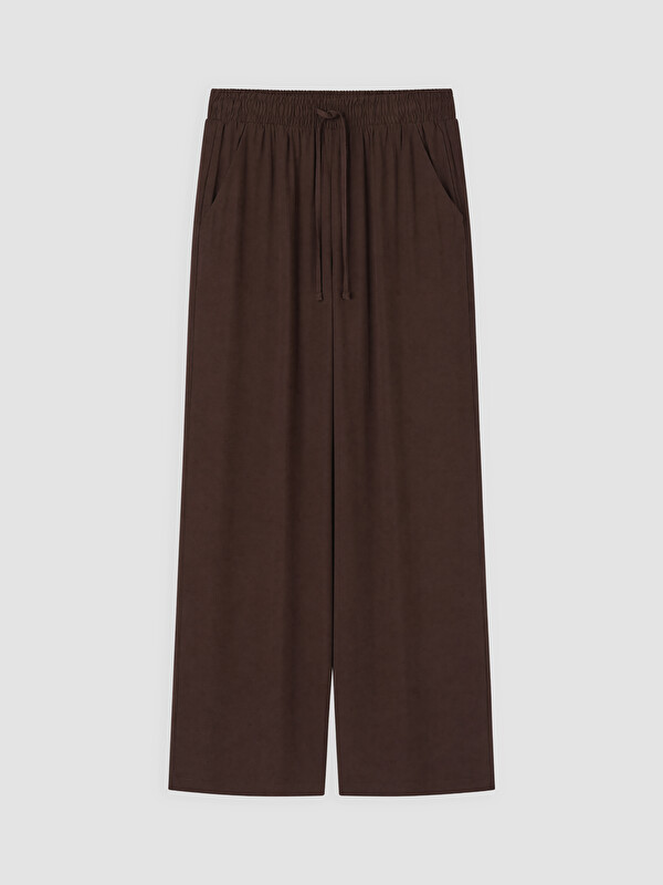 LCWAIKIKI Classic Beli Lastikli Geniş Paça Kadın Pantolon