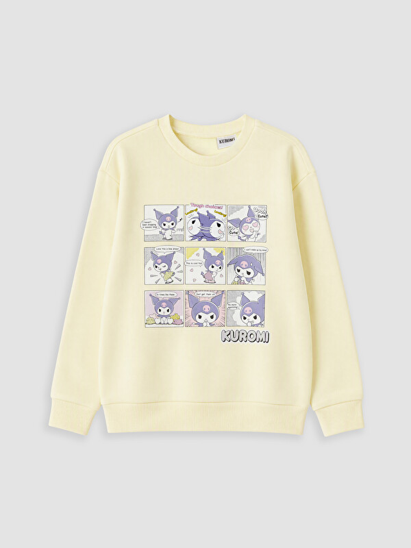 LC WAIKIKI Kuromi Baskılı Kız Çocuk Kalın Sweatshirt
