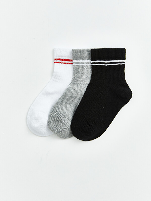 LCW ECO Striped Boys' Ankle Socks 3-pack
