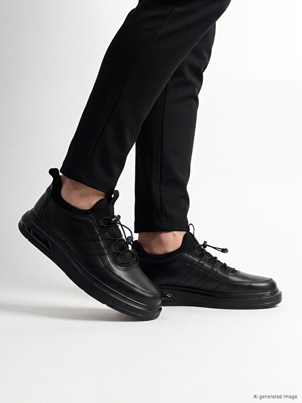 LCW STEPS Faux Leather Men's Sneakers