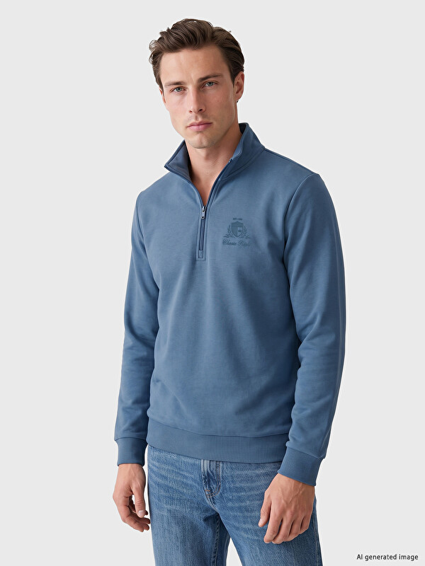 LCWAIKIKI Classic Polo Collar Men's Thick Sweatshirt