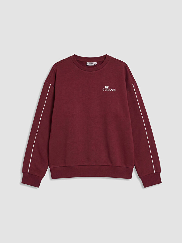 LCW Kids Baskılı Kız Çocuk Soft Touch Sweatshirt