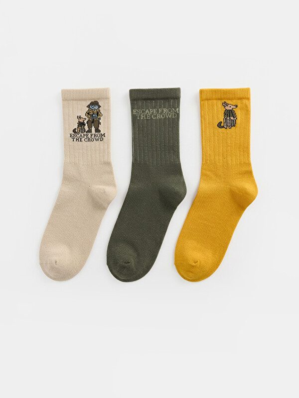 LCW Kids Patterned Boys' Ankle Socks 3-pack