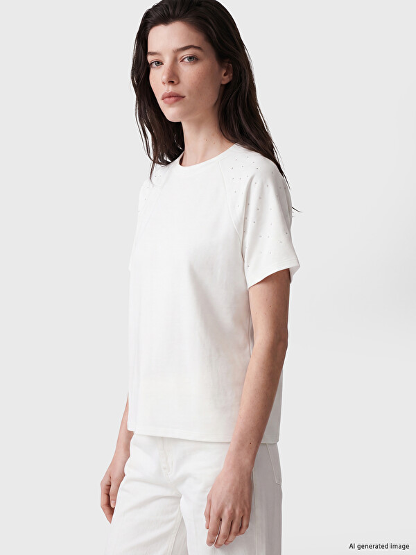 LCW Comfort Soft Touch Taşlı Bluz