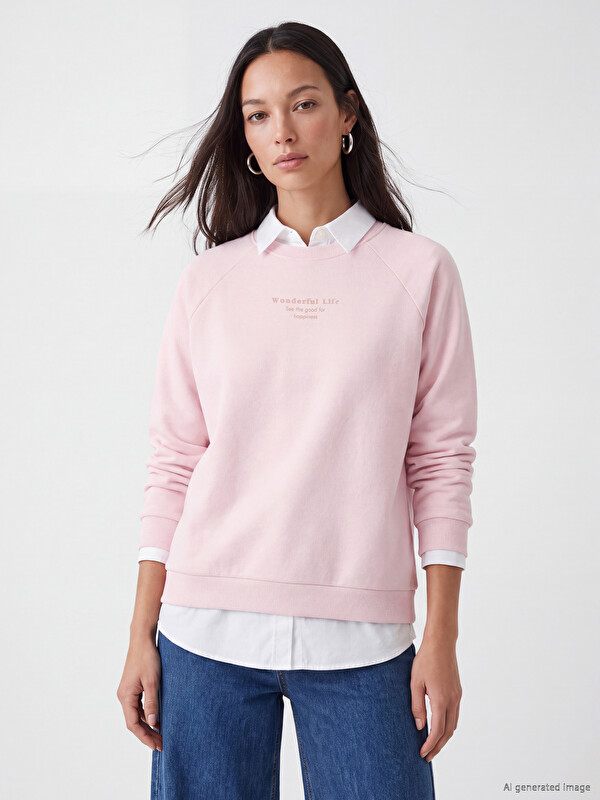 LC WAIKIKI Bluzë sportive oversize e stampuar për gra