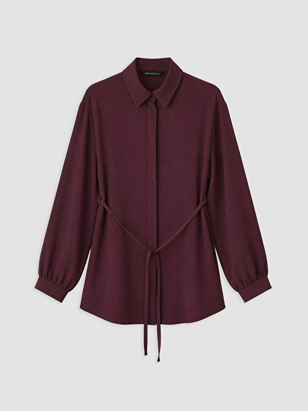 LCW Modest Beli Kuşaklı Kadın Gömlek Tunik