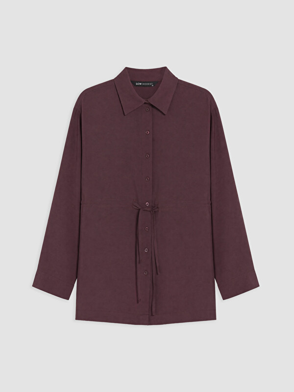 LCW Modest Bağlamalı Poplin Kadın Gömlek Tunik