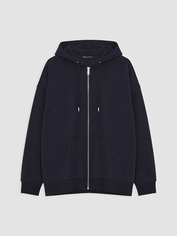 LCW Modest Bluzë sportive e trashë oversize me kapuç dhe zinxhir për gra