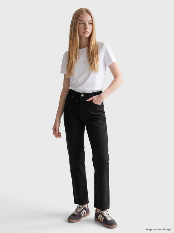 XSIDE Blugi Crop Evazați