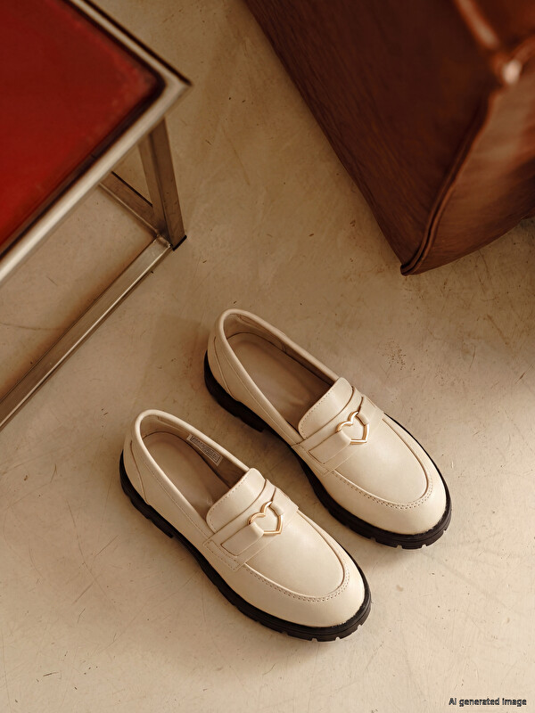 LCW STEPS Heart Detailed Girls' Loafer