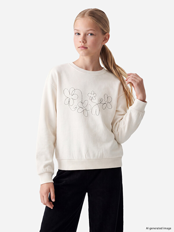 LCW Kids Printed Girls' 2 Pack Sweatshirt