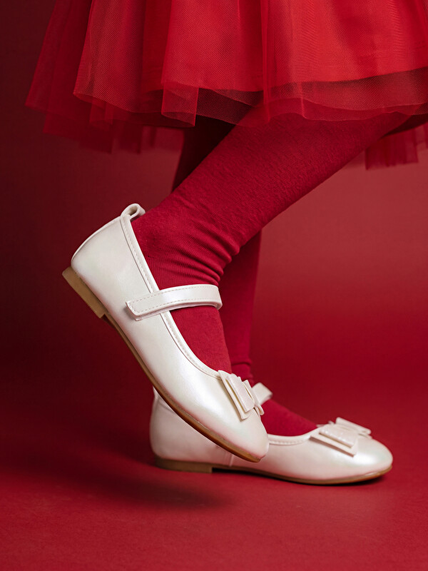 LCW STEPS Faux Leather Girls' Ballet Flats