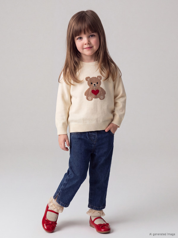LCW baby Bear Embroidered Baby Girls' Set