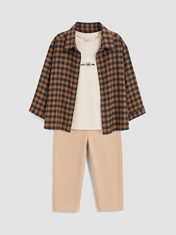LCW baby Plaid Baby Boys' Twill Set