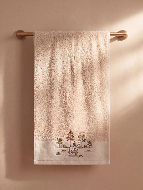 LCW HOME Embroidery Embroidered Cotton Face Towel 50x80 cm