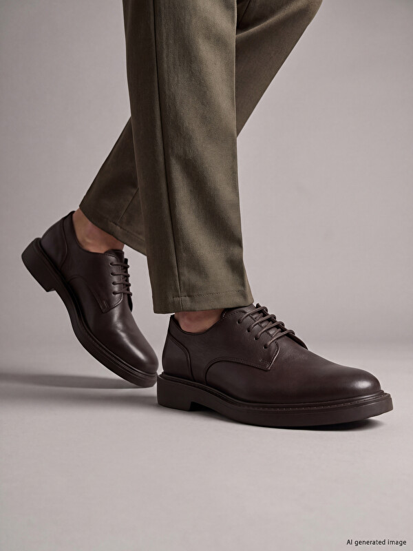 LCW STEPS Genuine Leather Men's Classic Shoes