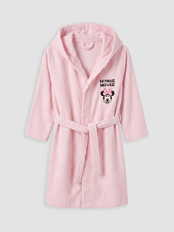 LCW HOME Minnie Mouse Baskılı Kız Çocuk Bornoz